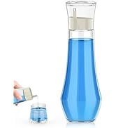 BTIFU Glass Mouthwash Dispenser for Bathroom, 8.8 oz Refillable Mouthwash Container With Lid Cup,...