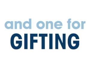 a graphic text image that says "and one for gifting"