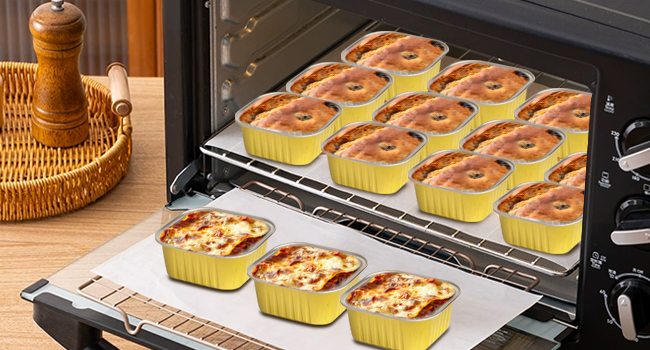 5 OZ Square Mini Baking Pans with Lids