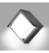 BIRITALO LED Porch Lights Wall Mount 12W 6500K Wall Sconce Double-Layer Cover Exterior LED Wall L...