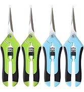 BEoffer 4 Pack Pruning Shears, 6.5 Inch Garden Scissors Gardening Hand Pruning Snips with Straigh...