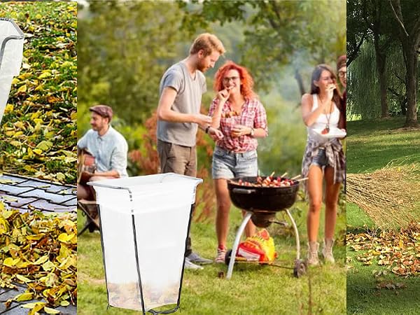 garden trash bag holder outdoor leaf bag support stand