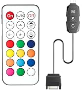 ARGB Controller Kit, GSCOLER RGB PC Fan Controller with 21 Key Remote Control, Multiple Lighting ...