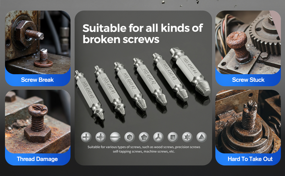 stripped screw extractor tool speedout screw extractor set stripped screw remover screw extractor
