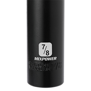 High-contrast size marking is permanently laser etched for easy identification even in low light.