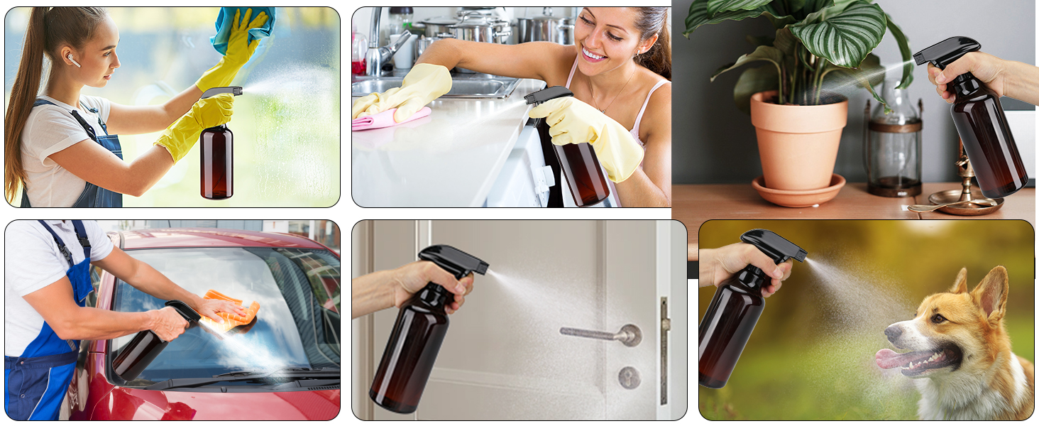 spray bottles