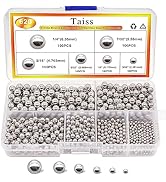 Taiss 620PCS Precision Balls 6 Sizes 1/4" 7/32" 3/16" 5/32" 1/8" 3/32" 304 Stainless Steel Precis...