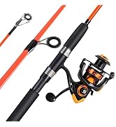 Sougayilang Catfish Fishing Rod and Reel Combo, 2-Piece Spinning Combo, Durable Graphite & Glass ...