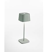 Zafferano Ofelia Pro Table Lamp (Color: Sage), Aluminum, IP54 Protection, Indoor/Outdoor use, Con...