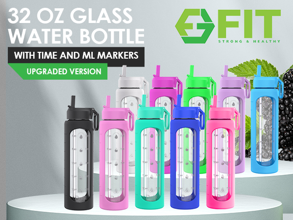glass water bottle