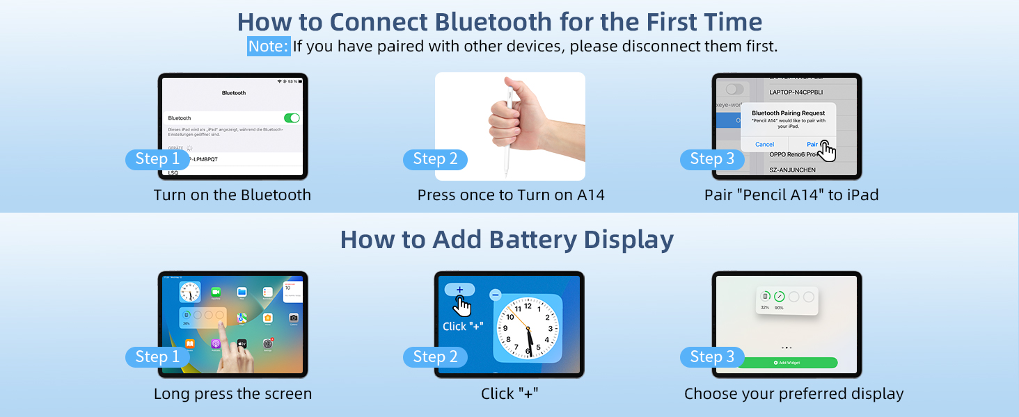 connect bluetooth and get battery percentage display