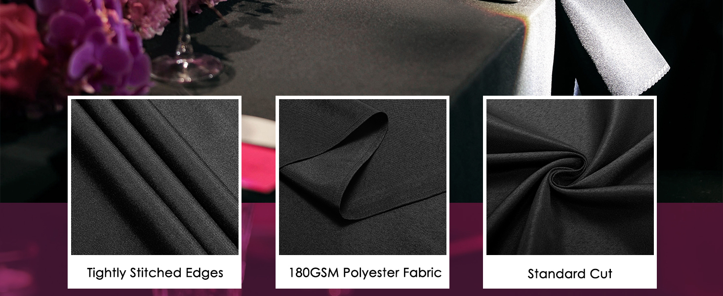 VidaFete rectangle tablecloth black tablecloth