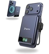 SolidSafe 5K Magnetic Power Bank, Blue, Qi2 Certified 15W Wireless Charger, LCD Display, Ultra-Sl...