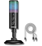 HOSONGIN USB Microphone for PC,Cardioid Condenser Mic with Adjustable RGB Modes and Brightness,Ga...