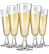 SUREHOME Plastic Champagne Flutes Plastic Champagne Glasses Disposable Mimosa Glasses Bulk 100 Pa...
