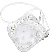 GOWENIC Camera Bag, Daisy Transparent Camera Case Bag, Adjustable PVC Shoulder Bag, for Fujifilm ...