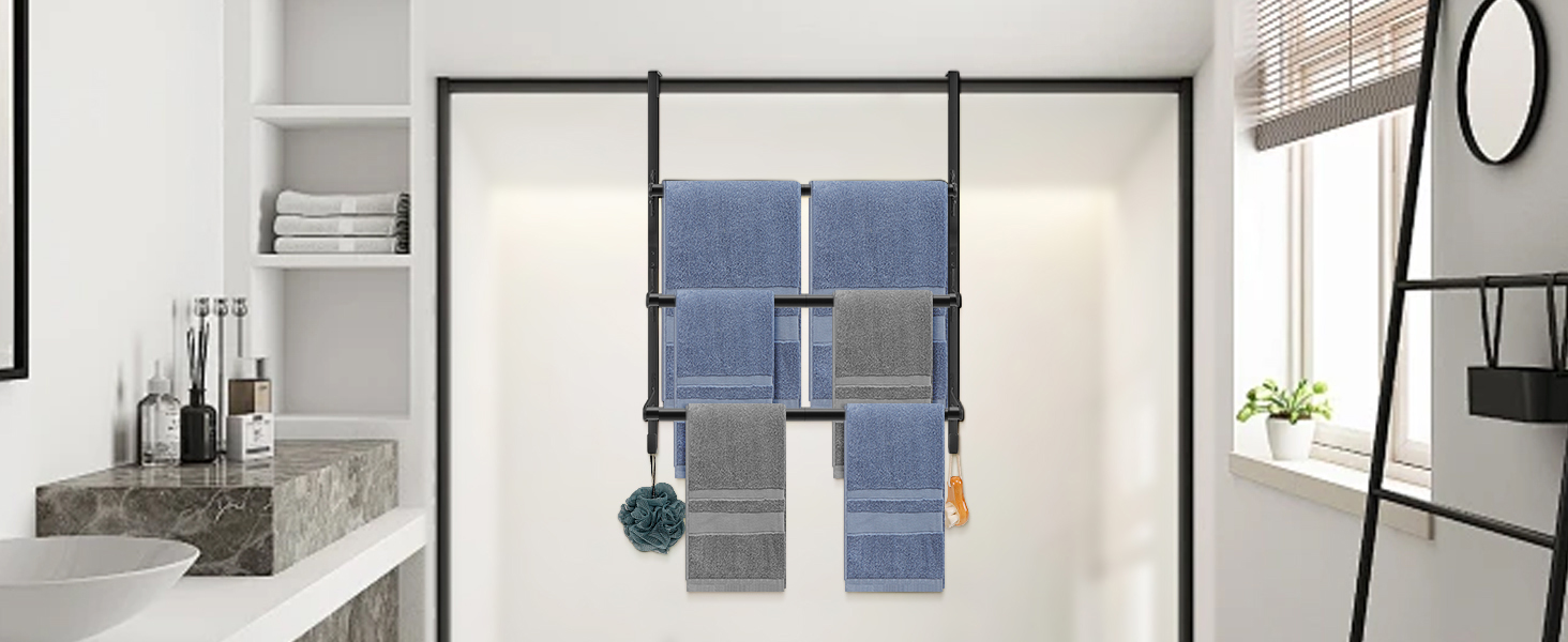 3-Tier Over The Door Towel Rack