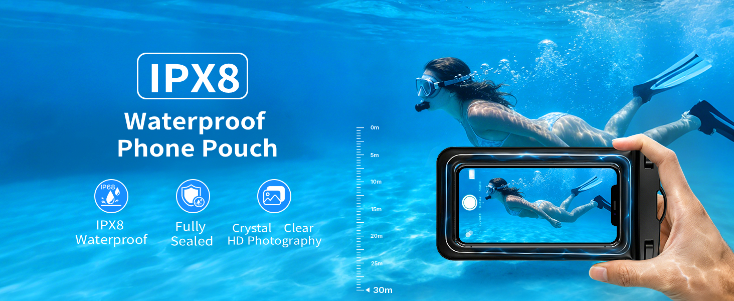 Floating Waterproof Phone Pouch with Inner Pocket