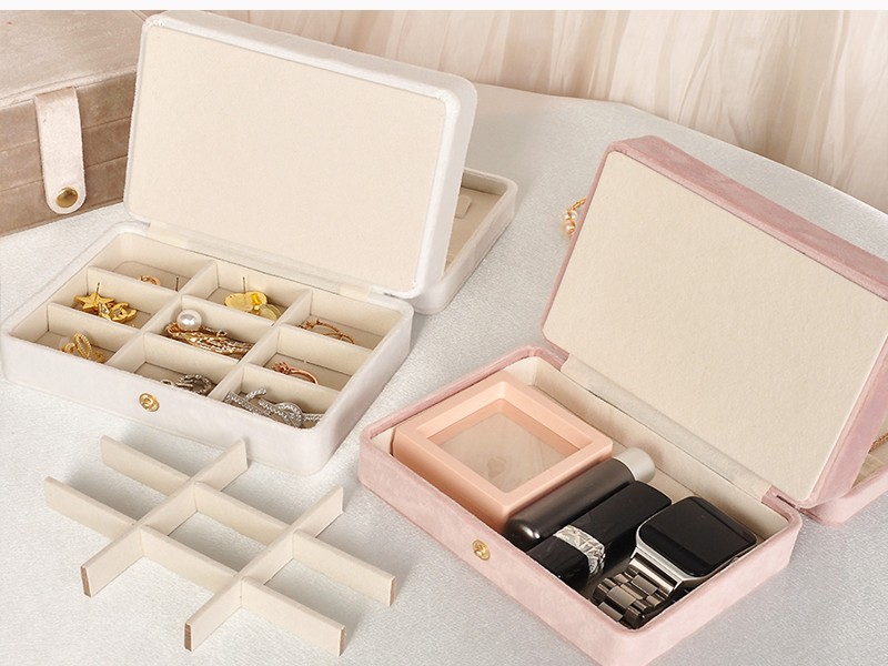 Jewelry Box for Women, 2 Layers Large Leather Jewelry Organizer Storage Case