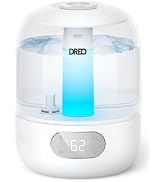 DREO 3L Humidifiers for Bedroom, 30H Runtime, 26 dB Quiet, New Edition | Easy to Refill & Clean, ...