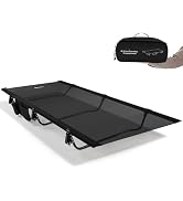 Gonex 31.5" Extra Wide Camping Cot with Breathable Mesh Fabric Supports 350lbs, Portable Ultralig...