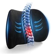 Dijialun Lumbar Support Pillow for Car, Memory Foam Back Support Lumbar Pillow for Car, Gaming, O...