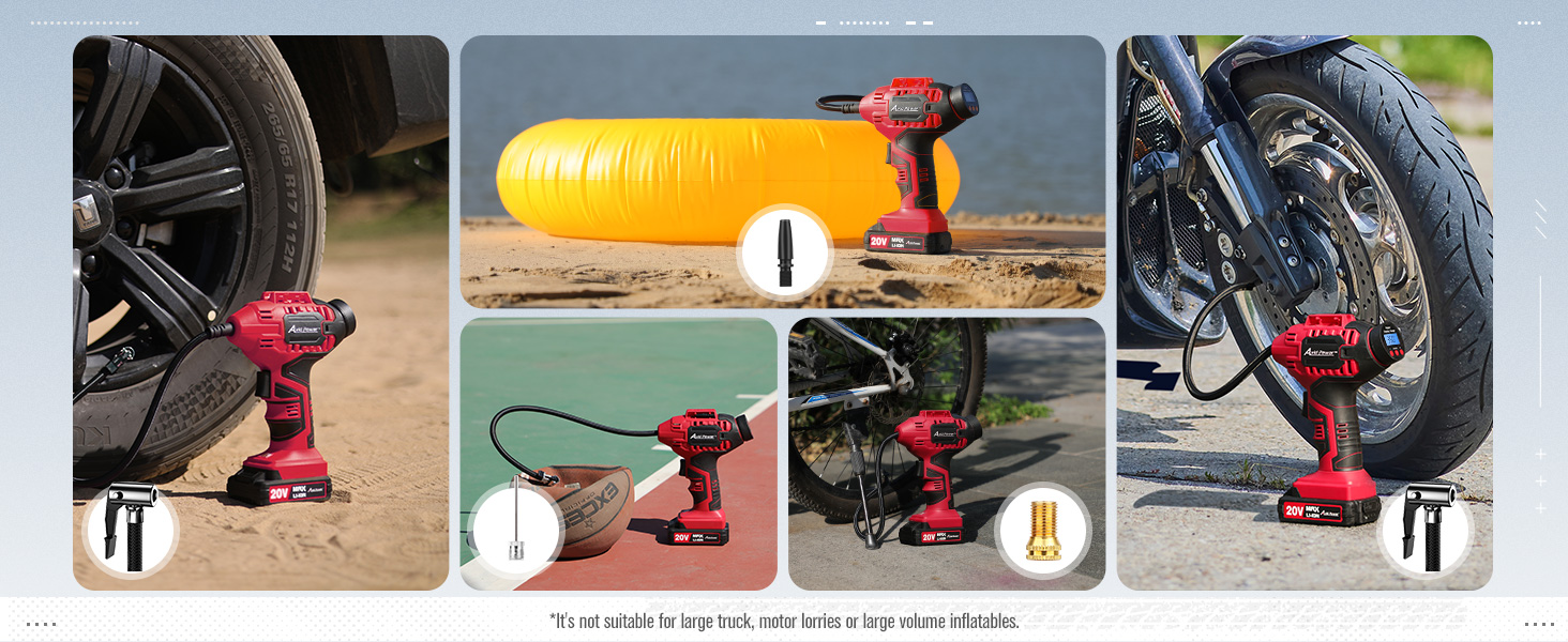 Multifunction Tire Inflator - Multiple Use