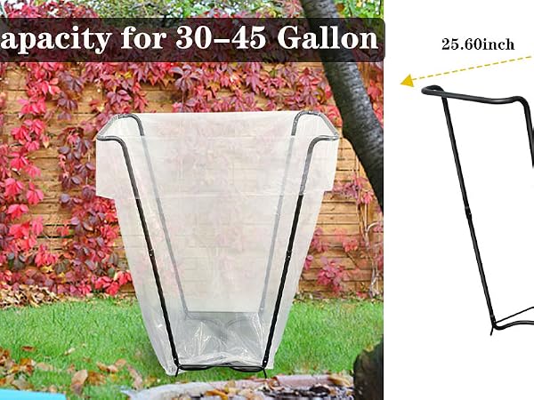 garden trash bag holder outdoor leaf bag support stand