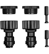 Thiswing Garden Hose Quick Connect, 2pcs 5/16 inch Single Port Water Pipe Connector and Drip Irri...
