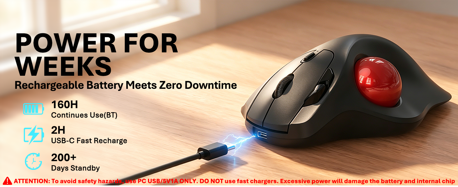 ergonomic mouse with trackball
