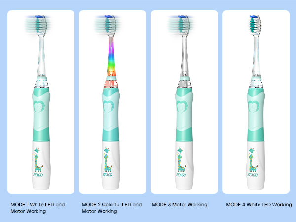 Seago kids toothbrush electric powerd with 4 modes