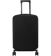 HYPER VENTURE Washable Luggage Cover - Fashion Suitcase Protector Fits 27-30 Inch Luggage (Black, L)