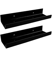 evron Acrylic Floating Shelves for Wall Decor (Black, L15)
