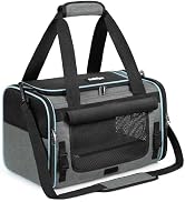 rabbitgoo Cat Carrier Soft, Pet Bag with Rollable Flap for Anxious Kittens, Travel Safe for Car A...