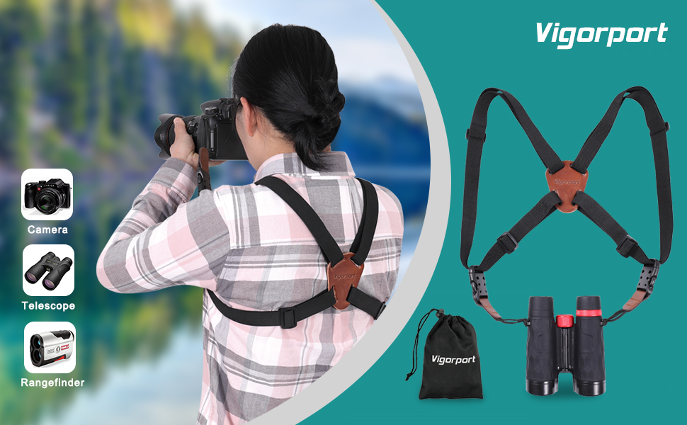 brown camera strap