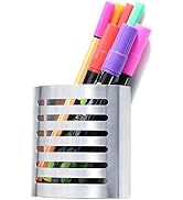 Sanpaint Magnetic Modern Pen and Pencil Holder, Metal Writing Utensil Storage Organizer for Kitch...