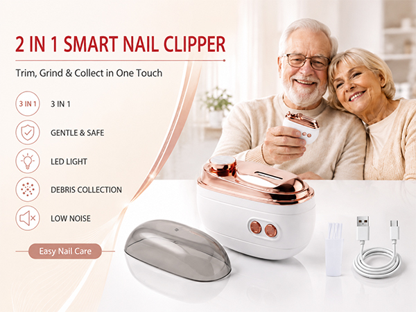 2-in-1 Smart Electric Nail Clipper & Polisher