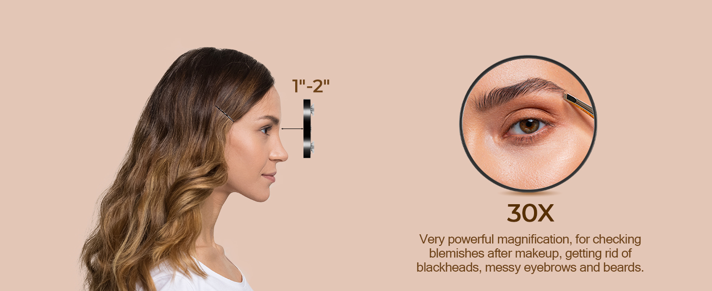 30x ordinary magnification for wearing beauty pupil,applying eye black and makeup