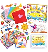 Origami Kit for Kids Ages 5-8 8-12, 260 Sheets Origami Paper with 99 Patterns and Guiding Book, F...