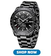 BENYAR Watches for Men Analog Quartz Chronograph Stainless Steel Waterproof Men's Wrist Watches B...