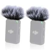Furry Pop Filter Compatible with DJI MIC Wireless Lavalier Microphone, Windscreen Wind Muff Cover...