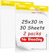 YNXPTBNC Post-it Super Sticky Easel Pad,25 in x 30 in Self Stick Flip Chart Paper,30 Sheets/Pad,2...