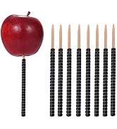 Black Rhinestone Bling Bamboo Candy Apple Sticks 6 inch for Cake pop Chocolate Caramel Apple Skew...