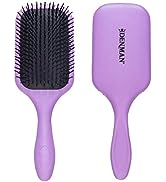 Denman Tangle Tamer Ultra (Violet) Detangling Paddle Brush For Curly Hair And Black Natural Hair ...