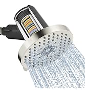 SR SUN RISE Filtered Shower Head - High Pressure Rain Shower Head with 20-Stage Filter,6 Spray Mo...