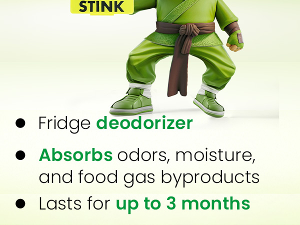 Fridge Deodorizer Absorbs Odors Moisture and Food Gas Byproducts Lasts for Up to a Year