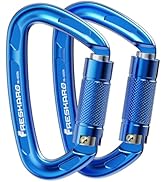 FresKaro 25kN Climbing Carabiner, UIAA Certified, Twist Locking, Made of 7075 Aluminium Material,...
