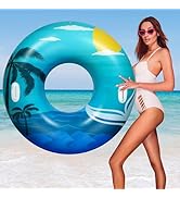 HeySplash Pool Floats, Pool Tubes for Adult, Inflatable Pool Floats Fun Pool Floaties for Swimmin...