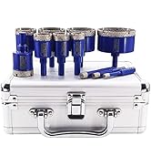 SHDIATOOL Diamond Core Drill Bits Set for Porcelain Tile Marble Ceramic Granite Triangle Shank Ho...
