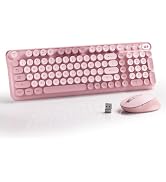 MPTOG Wireless Keyboard and Mouse Combo, Full-Size 2.4G Set with Number Pad, Long Battery Life, P...